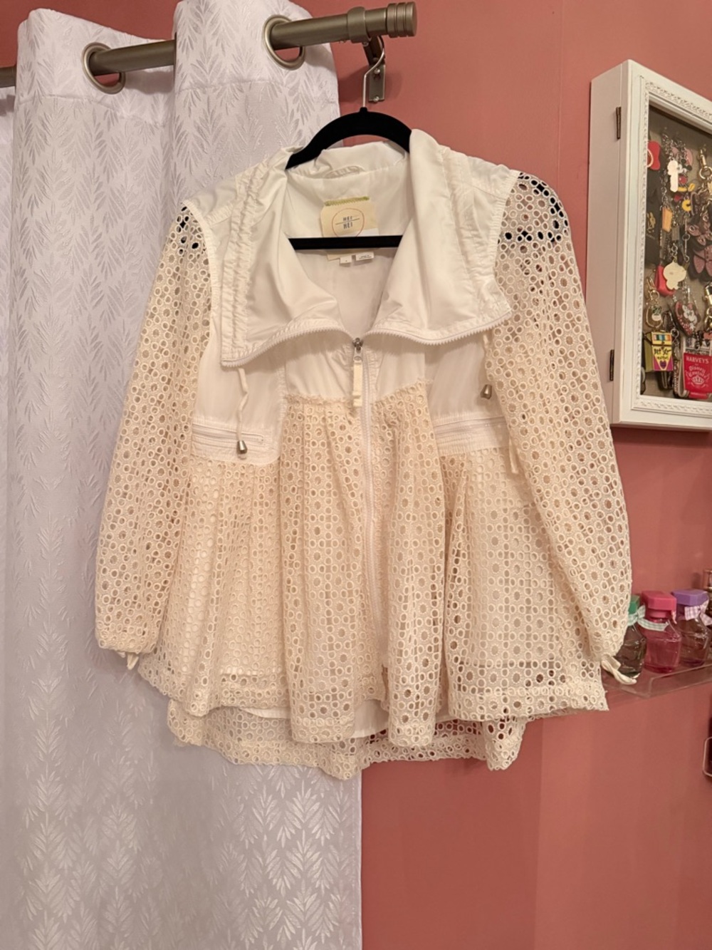 Anthropologie Hei Hei eyelet swing windbreaker jacket